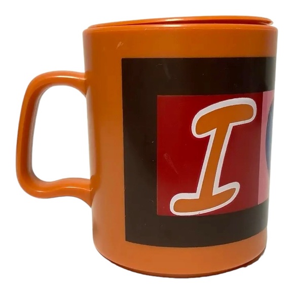 NEW VTG RARE Girl Guides Brownies “I ❤️ Brownies” Plastic Lidded Travel Cup - Picture 2 of 10